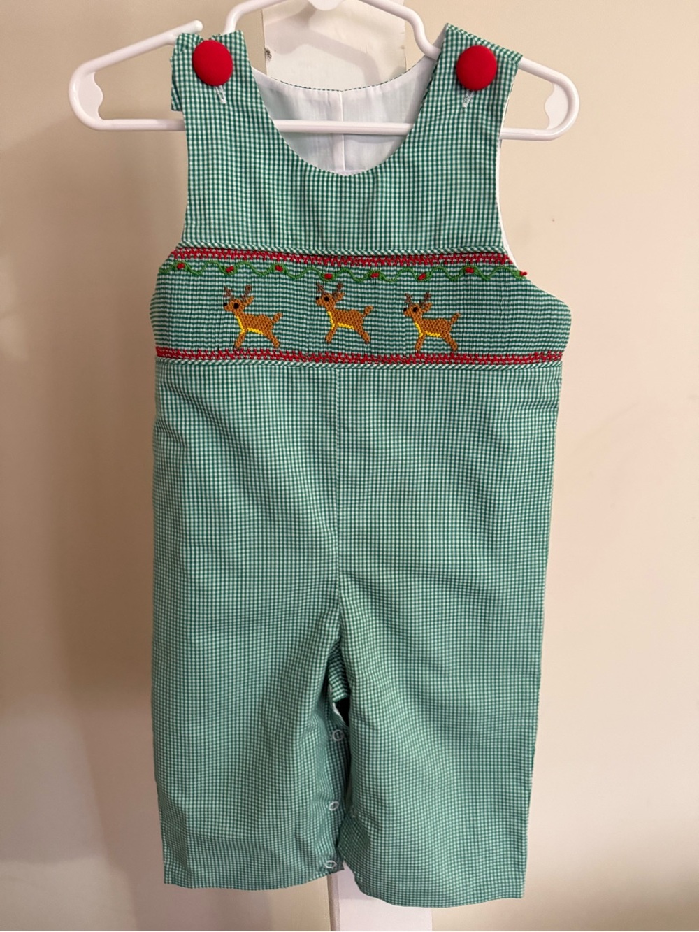 New Stitchy Fish Smocked Christmas Romper
